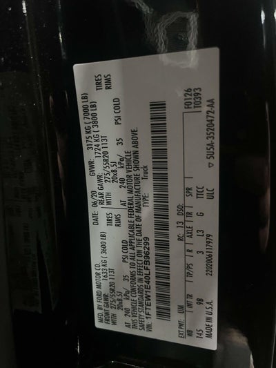 2020 Ford F-150 Platinum