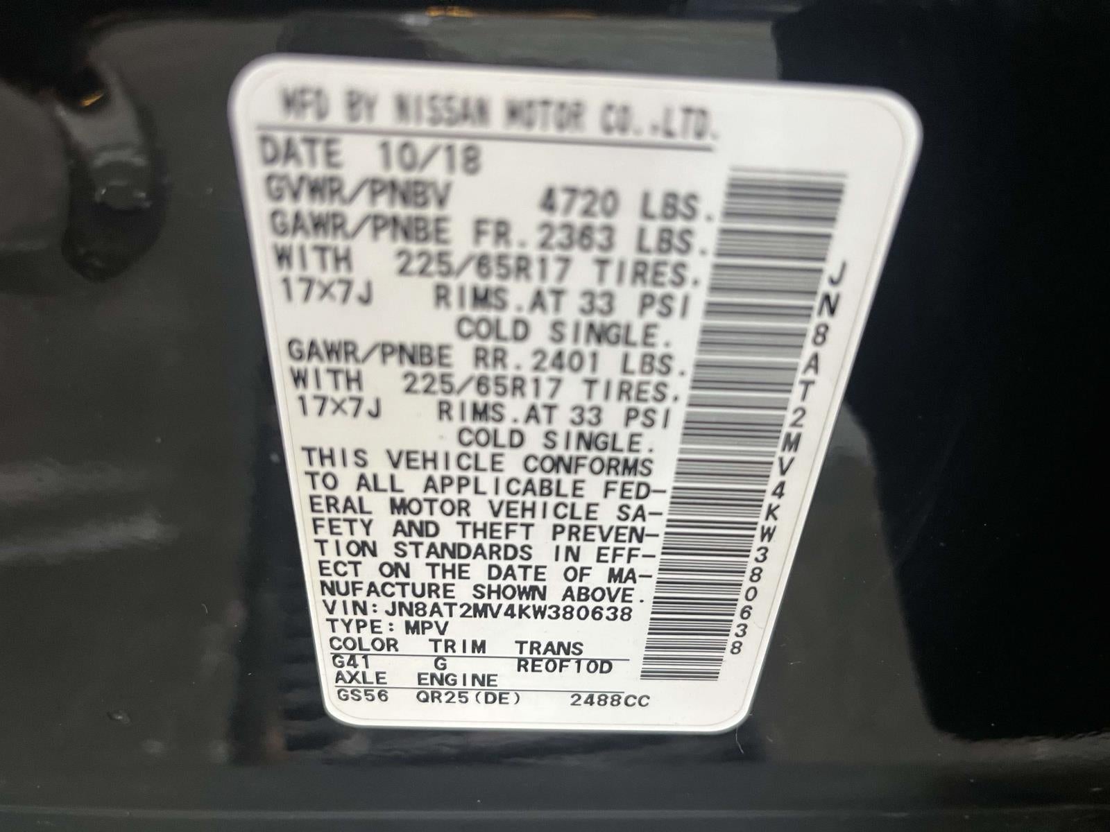 2019 Nissan Rogue SV