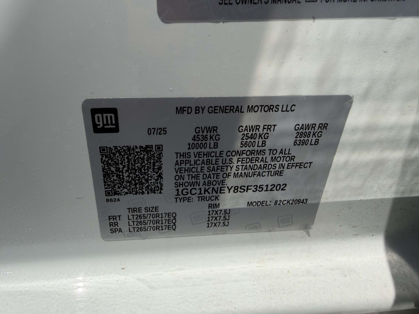 2025 Chevrolet Silverado 2500HD 4WD Crew Cab Long Bed LT