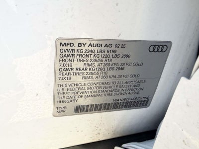 2025 Audi Q3 Premium 45 TFSI S line quattro Tiptronic