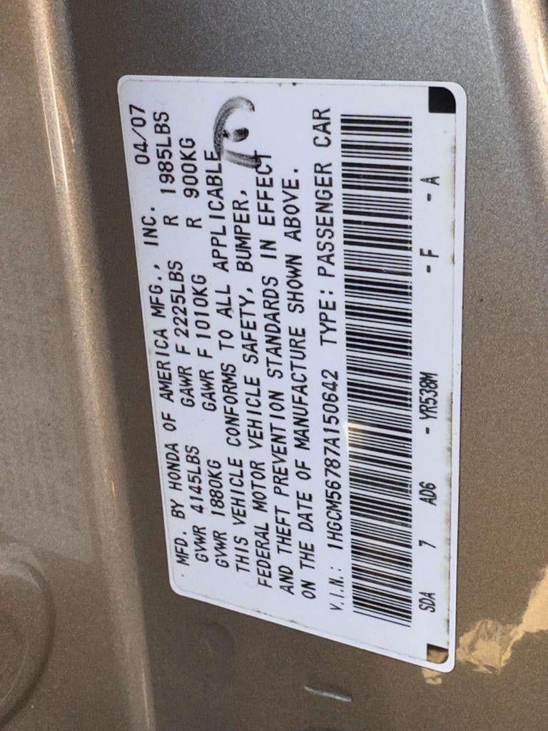 2007 Honda Accord 2.4 EX