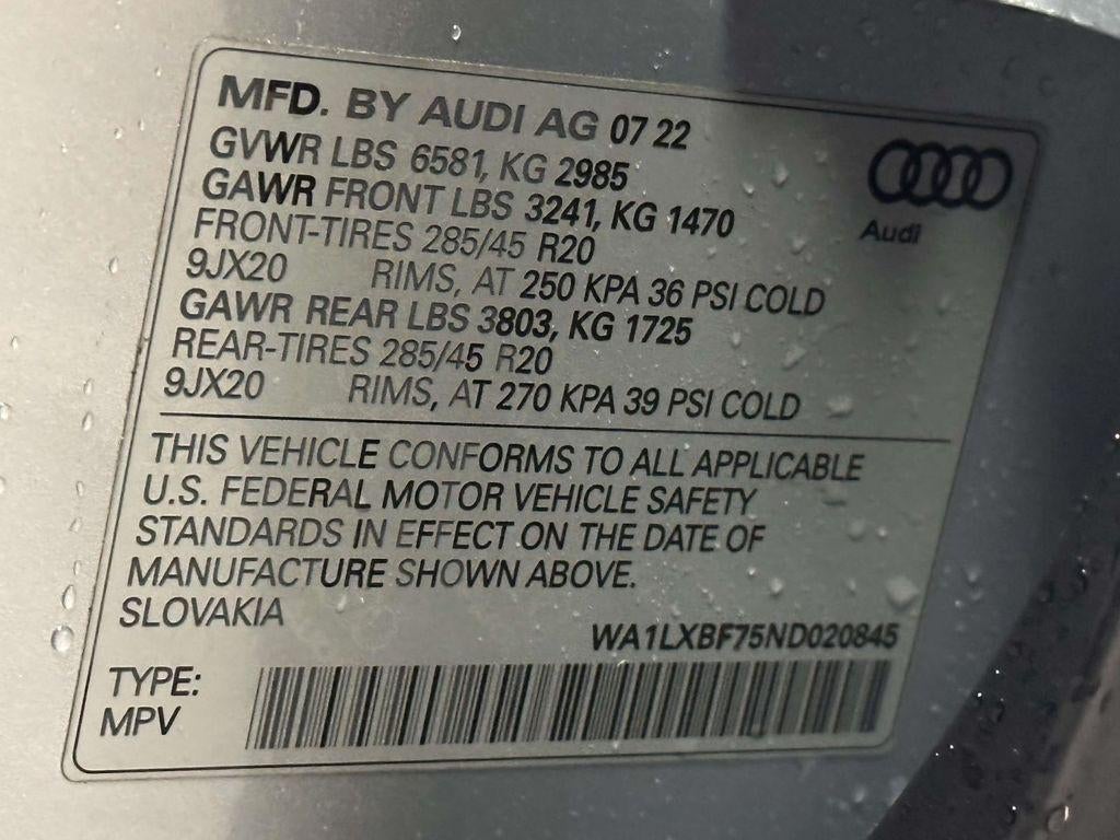 2022 Audi Q7 Premium Plus 55 TFSI quattro Tiptronic